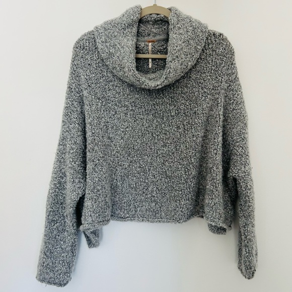 Free People Sweaters - Free People Heather Gray BFF Cowl Neck Sweater Size Small